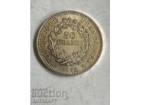 monedă de argint 50 franci Franța 1977 argint