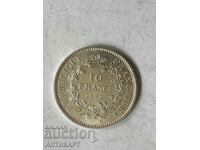 #2 сребърна монета 10 франка Франция 1966 сребро