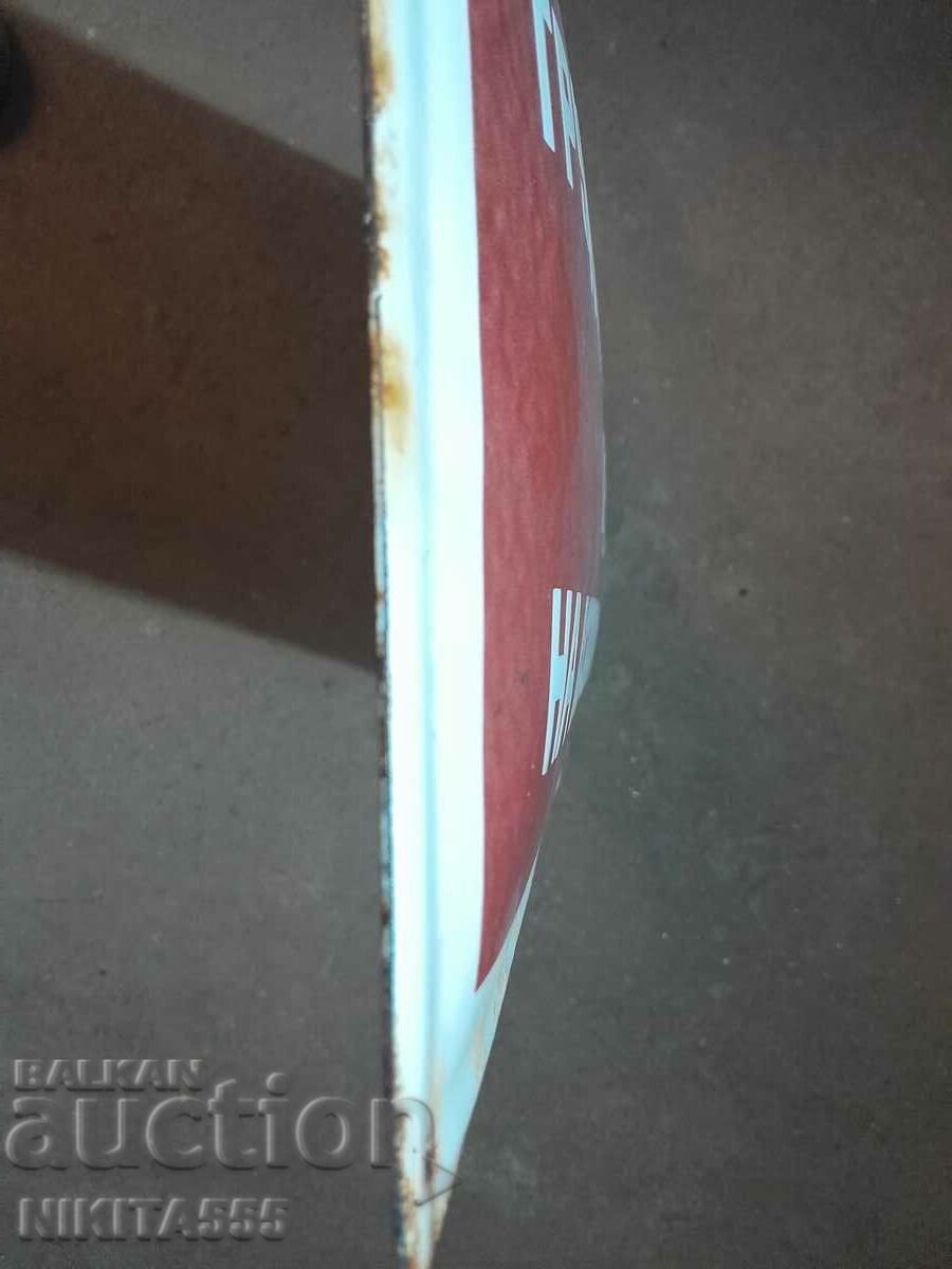 Old enamel plate 8 - 5 Old enamel plate 8 - 5