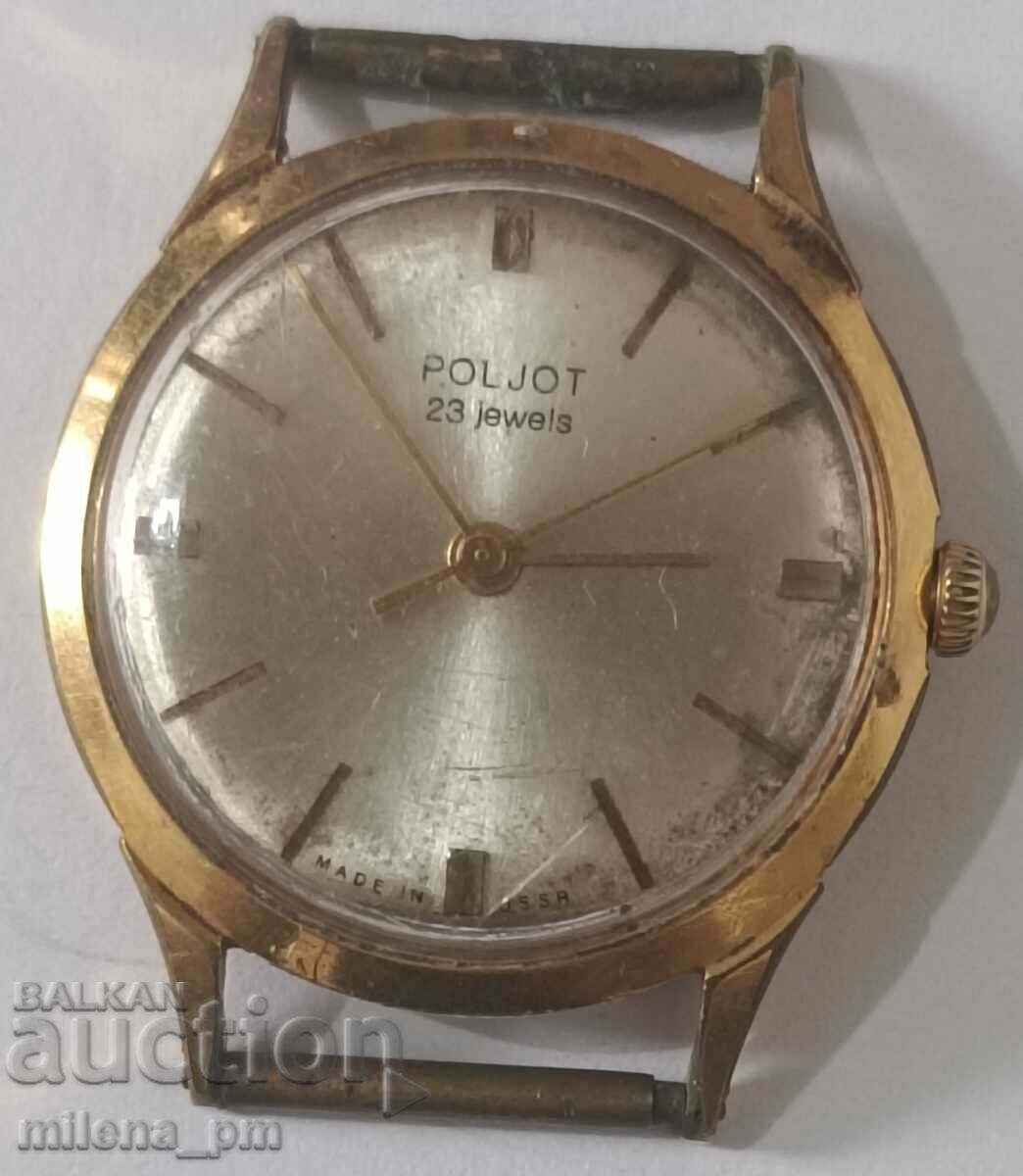 Auction  Gold-plated Poljot wristwatch