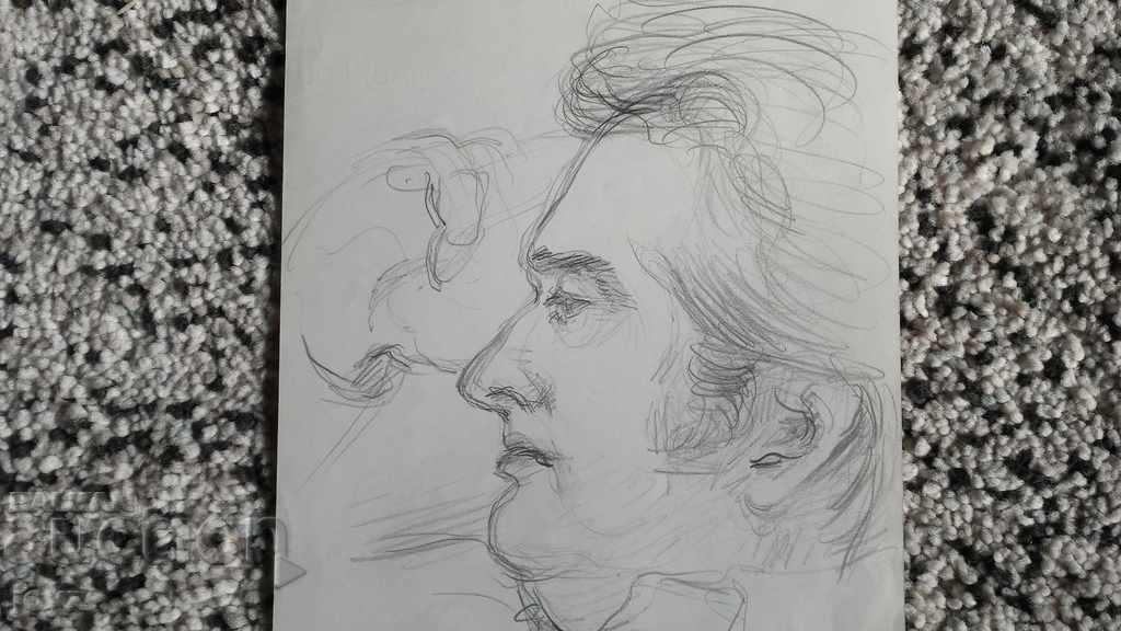 SKETCH DRAWING PORTRAIT 77 / SIGNED with price 5.00 BGN | € 2.56 SKETCH DRAWING PORTRAIT 77 / SIGNED with price 5.00 BGN | € 2.56
