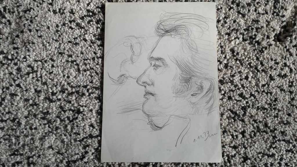 SKETCH DRAWING PORTRAIT 77 / SIGNED