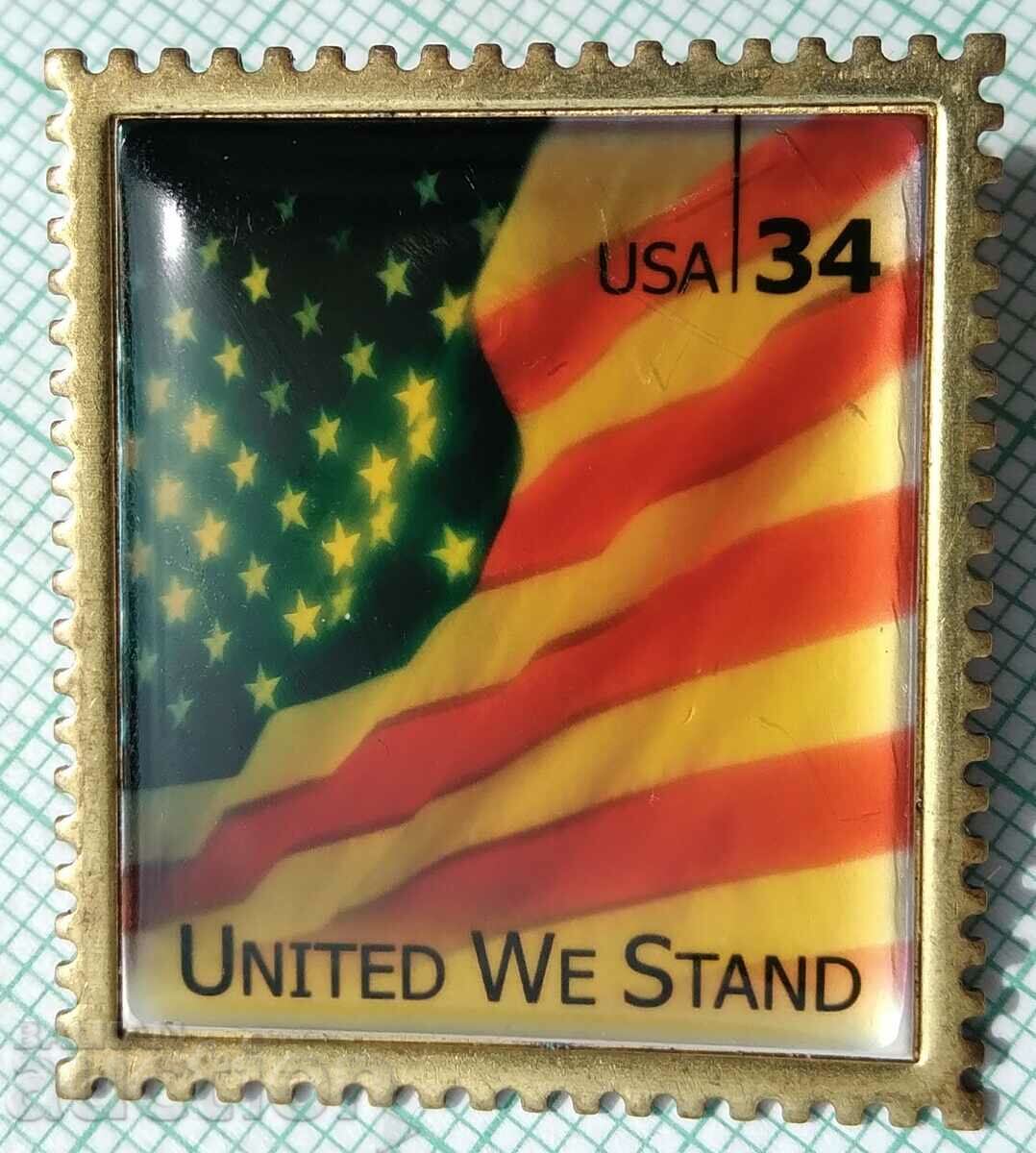 15834 Badge - Flag USA Flag