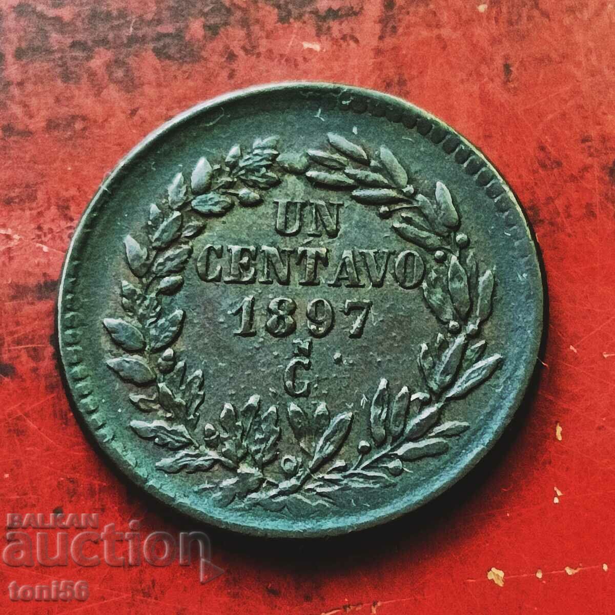 Mexico - Republic 1 Centavo 1897 - Culiacan