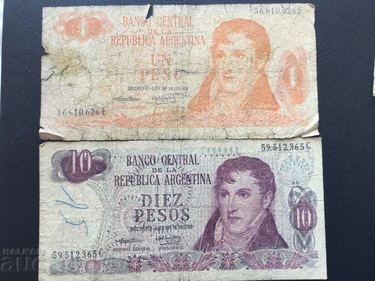 Lot of banknotes Argentina