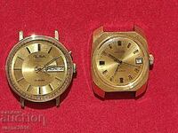 Lot Two Russian Gold Plated Mechanical Watches