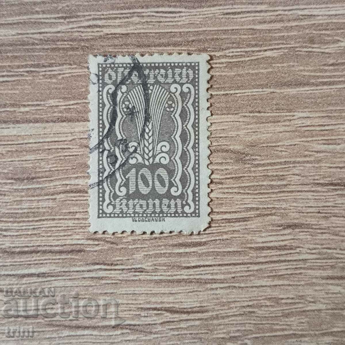 Austria 1922 100 kroner