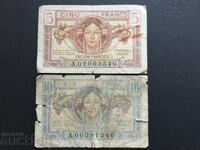 France 5 and 10 francs occupied territories