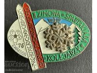 37147 Polonia semn turistic curse de schi 1976 Pe un șurub
