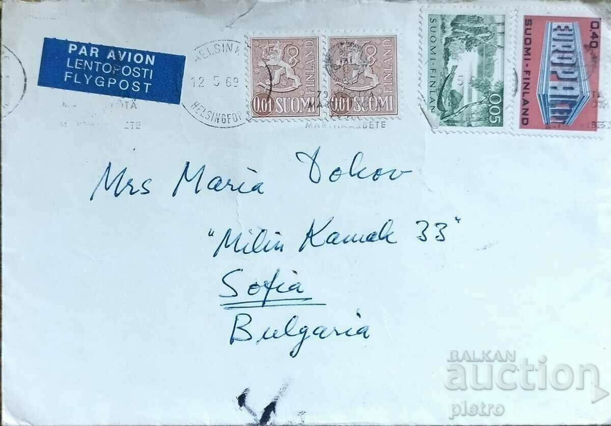 Finlanda a călătorit plic poștal la Sofia în 1969.