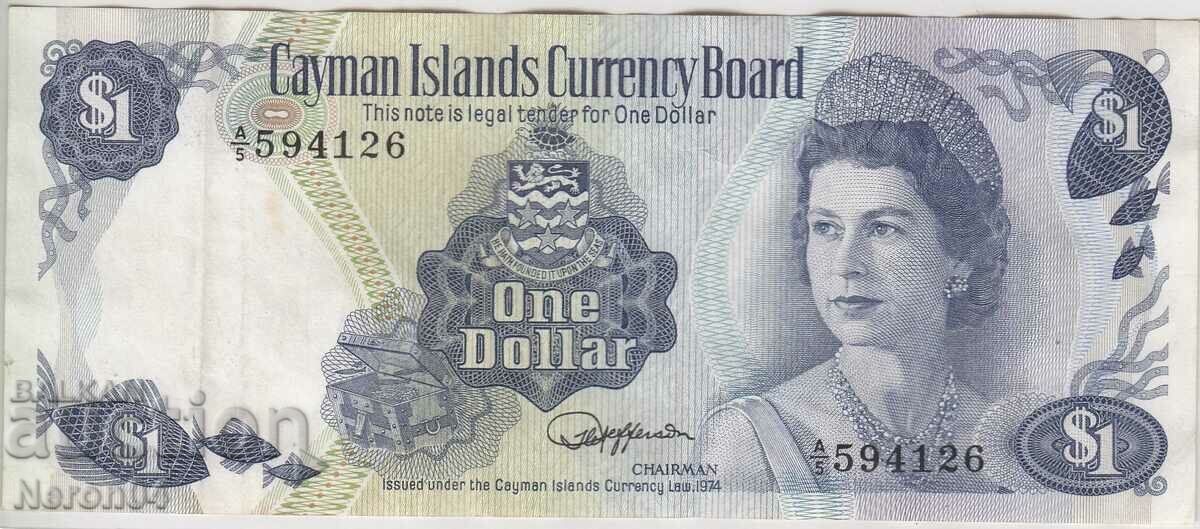 1 dollar 1974, Cayman Islands