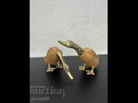 A pair of bronze ducks / geese. #5346