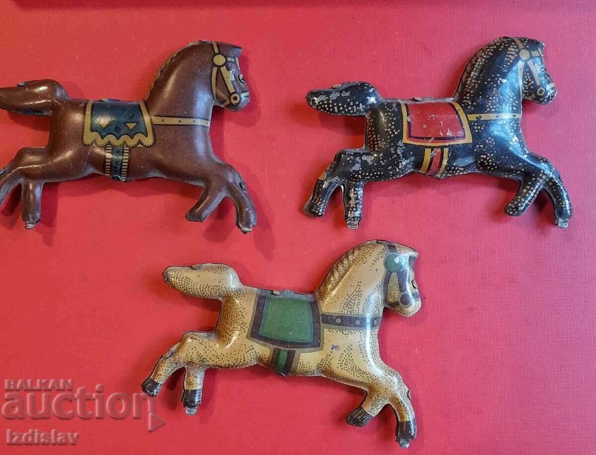 Old tin horses part of a carousel with price 60.00 BGN | € 30.68 Old tin horses part of a carousel with price 60.00 BGN | € 30.68