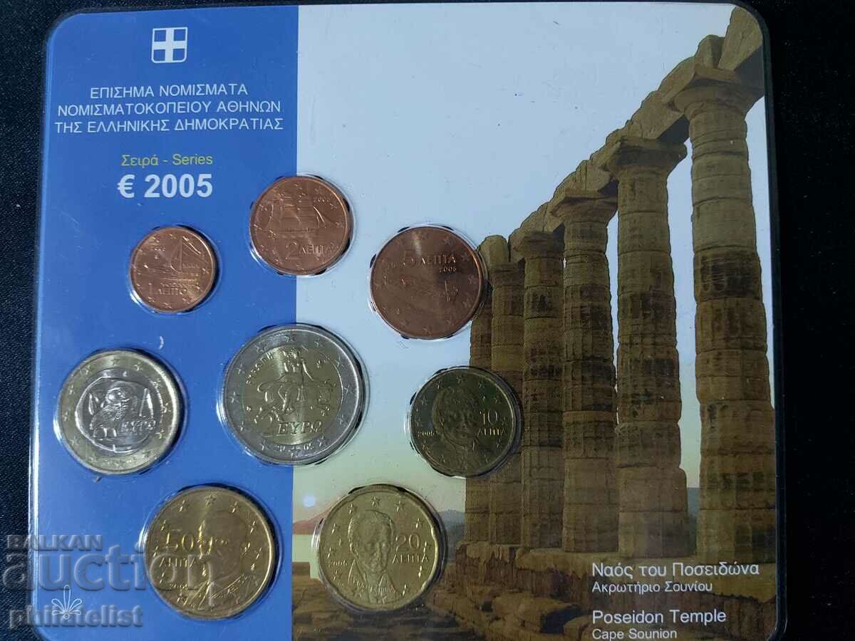 Greece 2005 - Complete bank euro set from 1 cent to 2 euros with price 50.00 BGN | € 25.56 Greece 2005 - Complete bank euro set from 1 cent to 2 euros with price 50.00 BGN | € 25.56