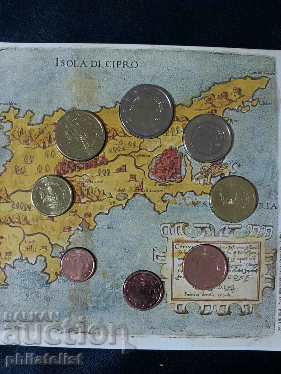 Auction Cyprus 2008 - Complete bank euro set from 1 cent to 2 euros Auction Cyprus 2008 - Complete bank euro set from 1 cent to 2 euros
