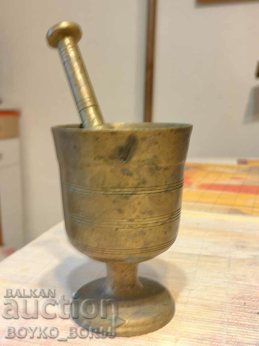 Antique Bronze Mortar with Hammer Unknown Age