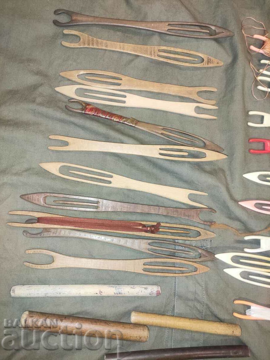 Shuttles, knitting needles, net - 5 Shuttles, knitting needles, net - 5