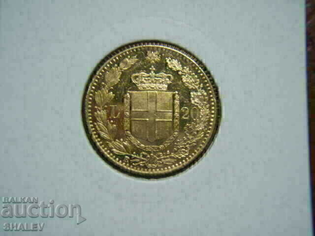 Licitație 20 lire 1879 Italia - AU/Unc (aur)
