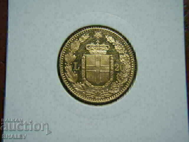 Livrarea 20 lire 1879 Italia - AU/Unc (aur)