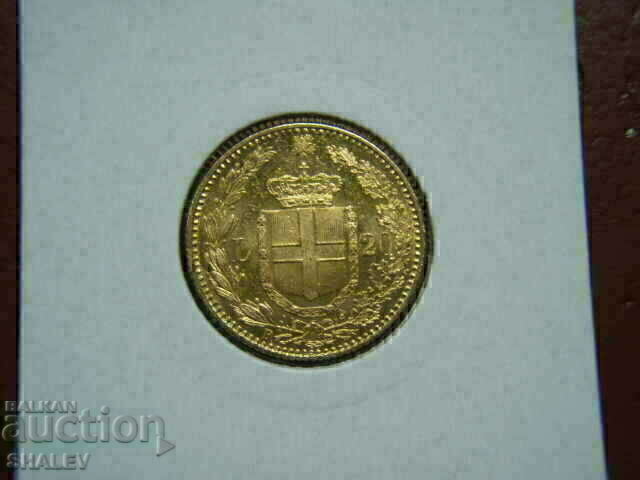 Аукцион 20 Lire 1885 Italy (20 лири Италия) /1/ - AU/Unc (злато)