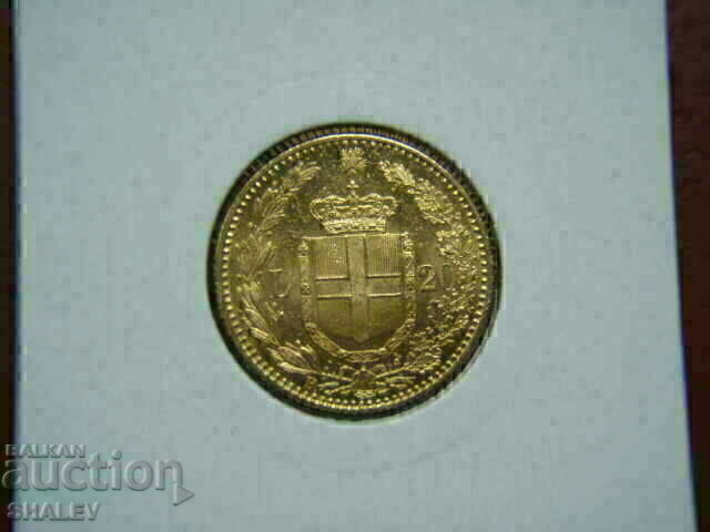 Доставка на 20 Lire 1885 Italy (20 лири Италия) /1/ - AU/Unc (злато)