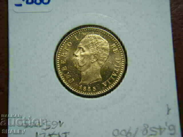 20 Lire 1885 Italy (20 лири Италия) /1/ - AU/Unc (злато) - 5