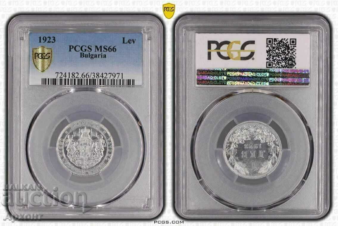 1 BGN 1923 MS66 PCGS 1 BGN 1923 MS66 PCGS