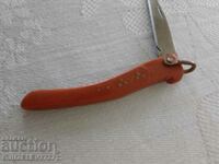Old children's pocket knife made of bone 4.5 cm