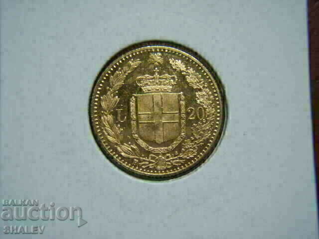Доставка на 20 Lire 1891 Italy (20 лири Италия) /2/ - AU/Unc (злато)