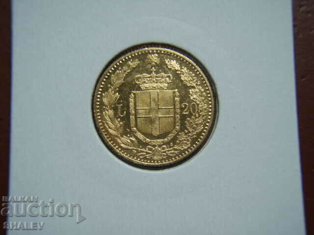 20 Lire 1891 Italy (20 лири Италия) /2/ - AU/Unc (злато)