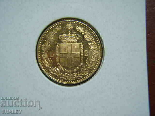 Auction  20 Lire 1893 Italy /2/ - AU/Unc (gold)