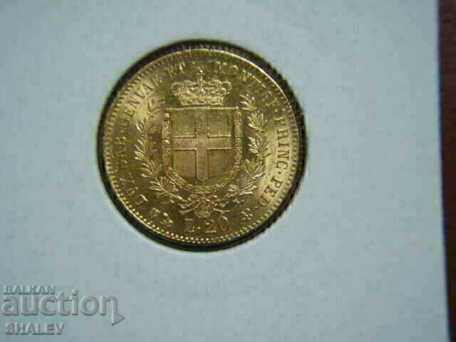 Livrarea 20 Lire 1860 Sardinia / Italia (Sardiniya) - AU (zlato)