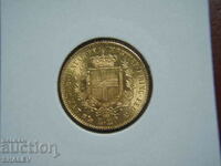 20 Lire 1860 Sardinia / Italy (Сардиния) - XF/AU (злато)