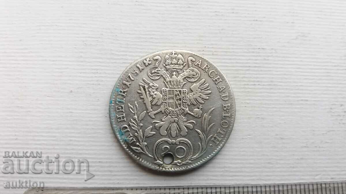 20 Kreuzera 1781 B with price 19.99 BGN | € 10.22