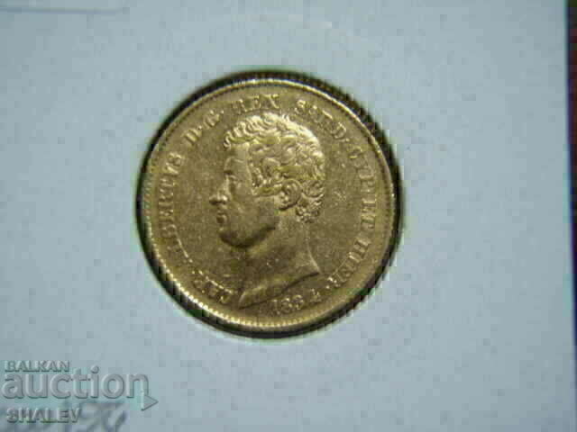 20 Lire 1834 Sardinia / Italy (Сардиния) - XF/AU (злато) - 5
