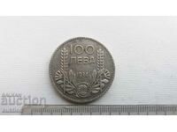 100 BGN 1934 SILVER BORIS 3 VERY GOOD
