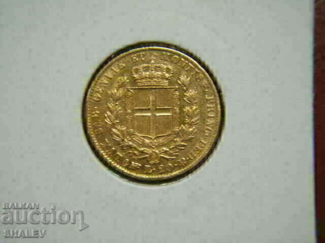 20 Lire 1839 Sardinia / Italy - XF/AU (gold) with price 1559.89 BGN | € 797.56 20 Lire 1839 Sardinia / Italy - XF/AU (gold) with price 1559.89 BGN | € 797.56