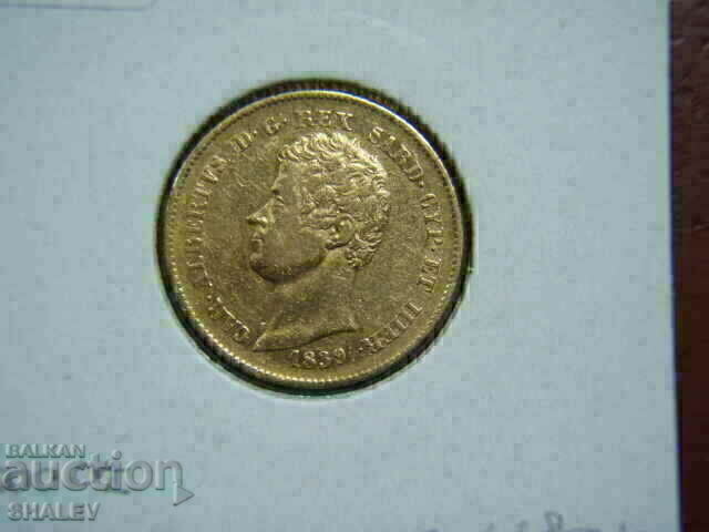 20 Lire 1839 Sardinia / Italy - XF/AU (gold) - 6 20 Lire 1839 Sardinia / Italy - XF/AU (gold) - 6