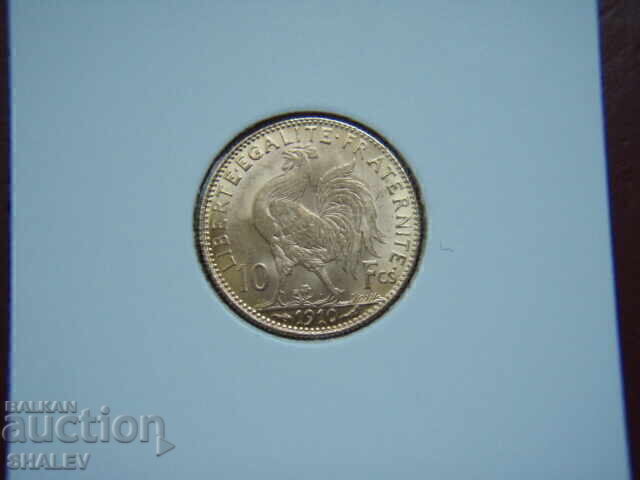 Delivery of 10 Francs 1910 France /1/ - AU (gold)