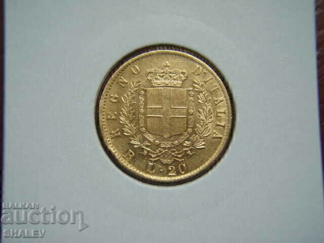 Licitație 20 lire 1878 R Italia - AU (aur)