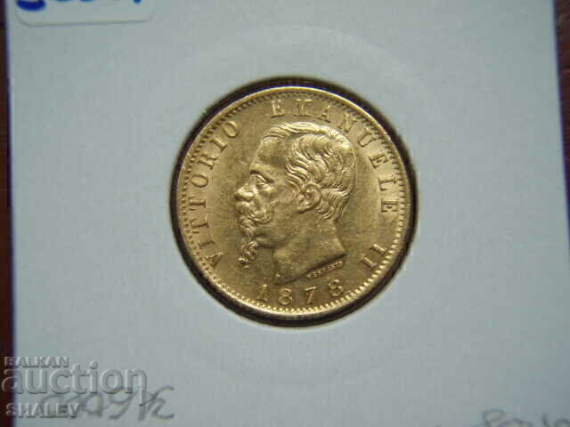 20 Lire 1878 R Italy - AU (gold) - 7