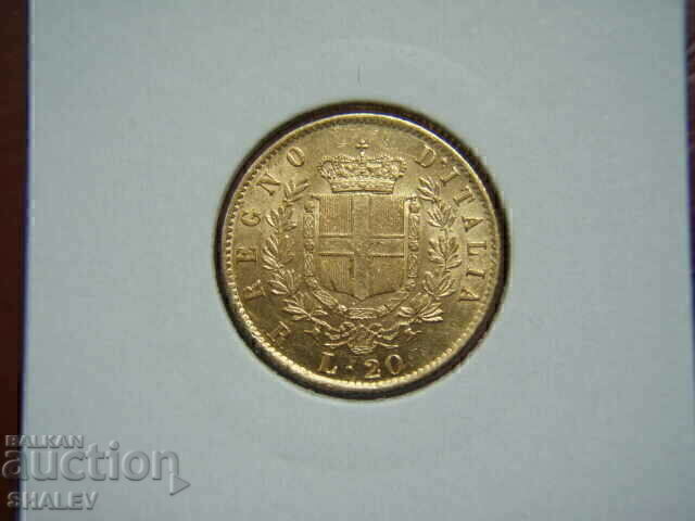 20 lire 1877 R Italia - AU+ (aur) cu preț € 969.89 | 1896.94 BGN 20 lire 1877 R Italia - AU+ (aur) cu preț € 969.89 | 1896.94 BGN