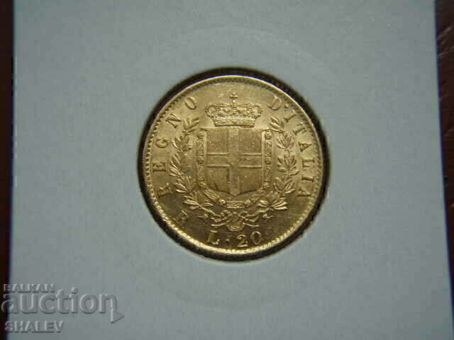 Auction  20 Lire 1877 R Italy - AU+ (gold)
