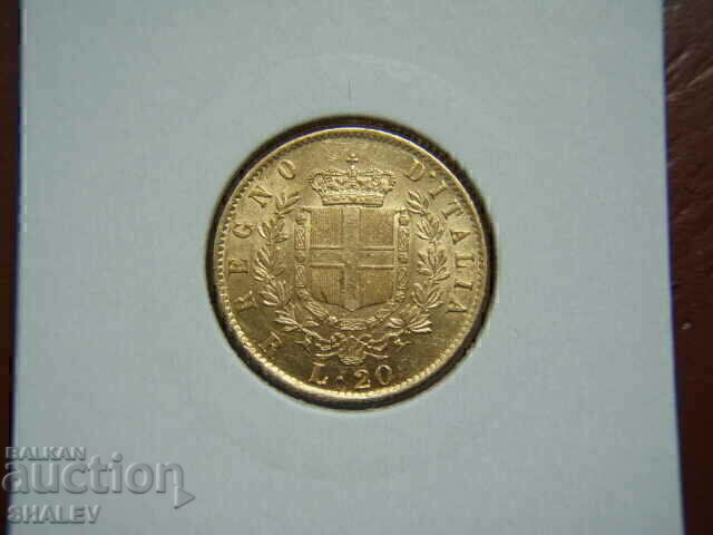 Delivery of 20 Lire 1877 R Italy - AU+ (gold)