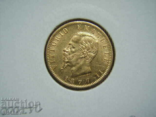20 Lire 1877 R Italy - AU+ (gold) - 5 20 Lire 1877 R Italy - AU+ (gold) - 5