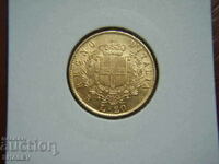 20 Lire 1877 R Italy - AU+ (gold)