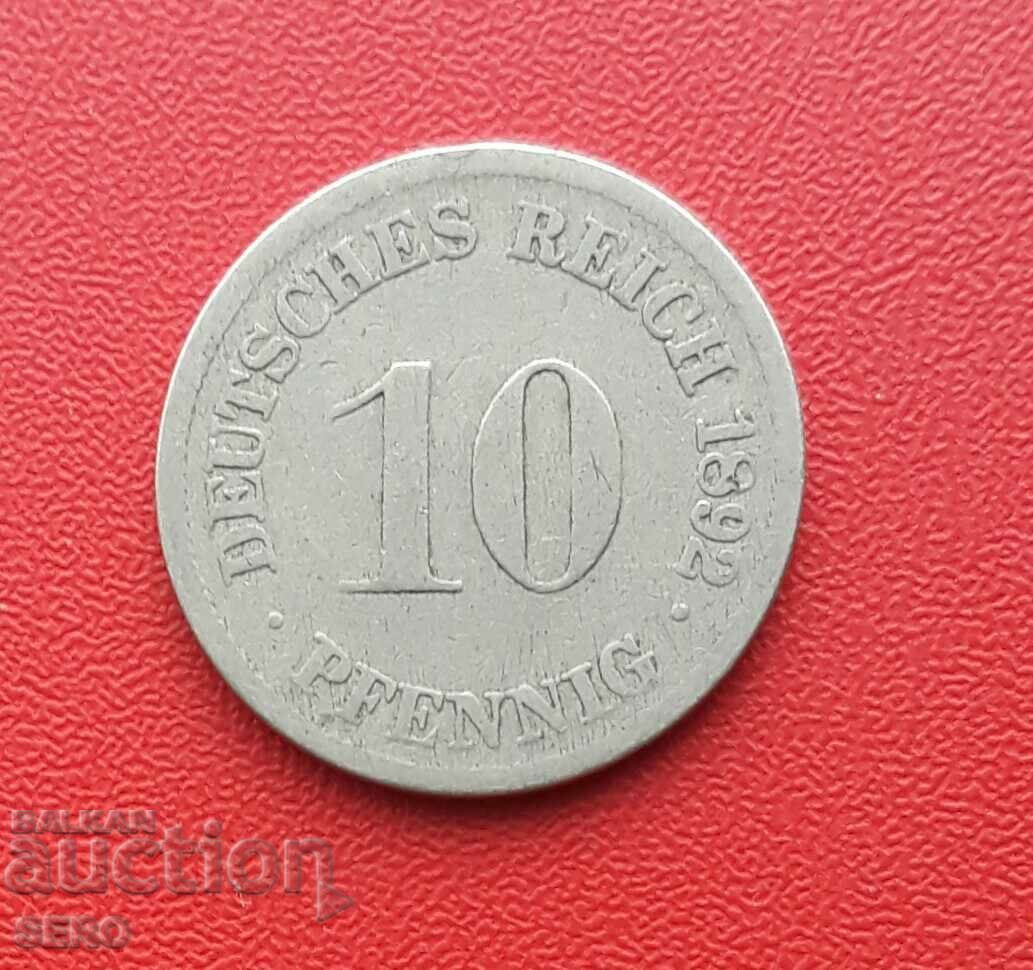 Germany-10 Pfennig 1892 D-Munich