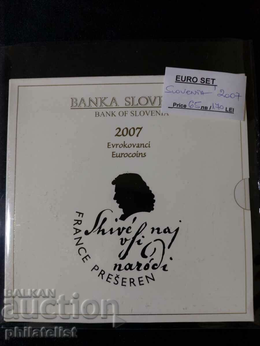 Slovenia 2007 Complete bank euro set from 1 cent to 2 euros