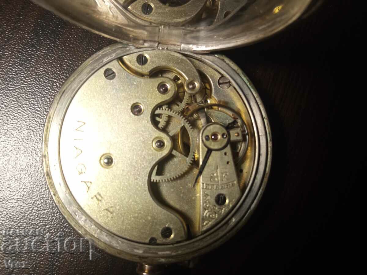 Silver pocket watch NIAGARA/ NIAGARA - 7 Silver pocket watch NIAGARA/ NIAGARA - 7