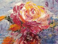 oil painting Abstract rose/50/30/canvas/Certificate